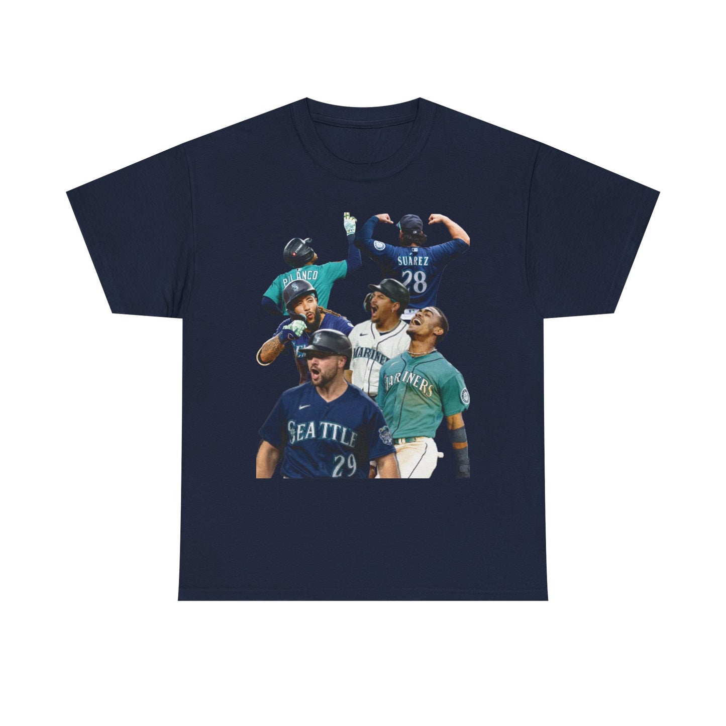 Seattle Mariners Unisex Heavy Cotton Tee, Sports Fan Apparel, Baseball Tee, Gift for Fans, Casual Wear, Team Merchandise