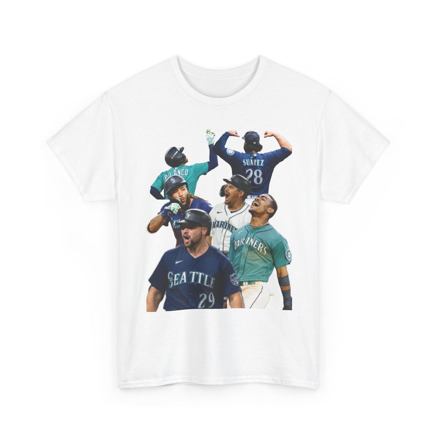 Seattle Mariners Unisex Heavy Cotton Tee, Sports Fan Apparel, Baseball Tee, Gift for Fans, Casual Wear, Team Merchandise