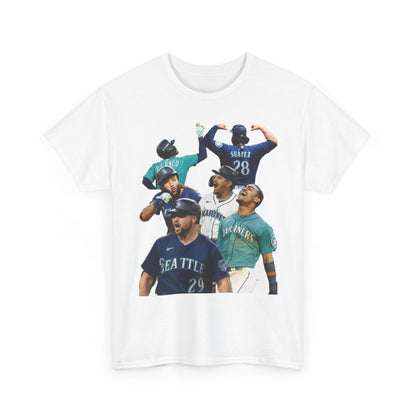 Seattle Mariners Unisex Heavy Cotton Tee, Sports Fan Apparel, Baseball Tee, Gift for Fans, Casual Wear, Team Merchandise