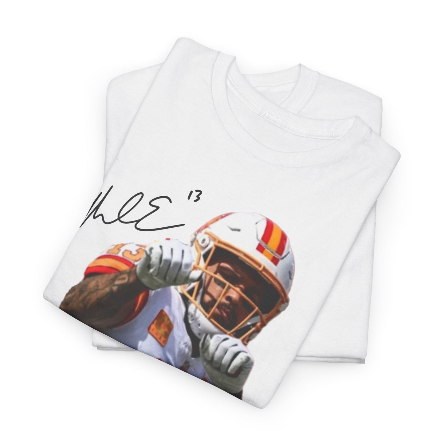 Mike Evans Unisex Heavy Cotton Tee, Sports Fan Shirt, Cool Graphic Tee, Gift for Him/Her, Casual Wear