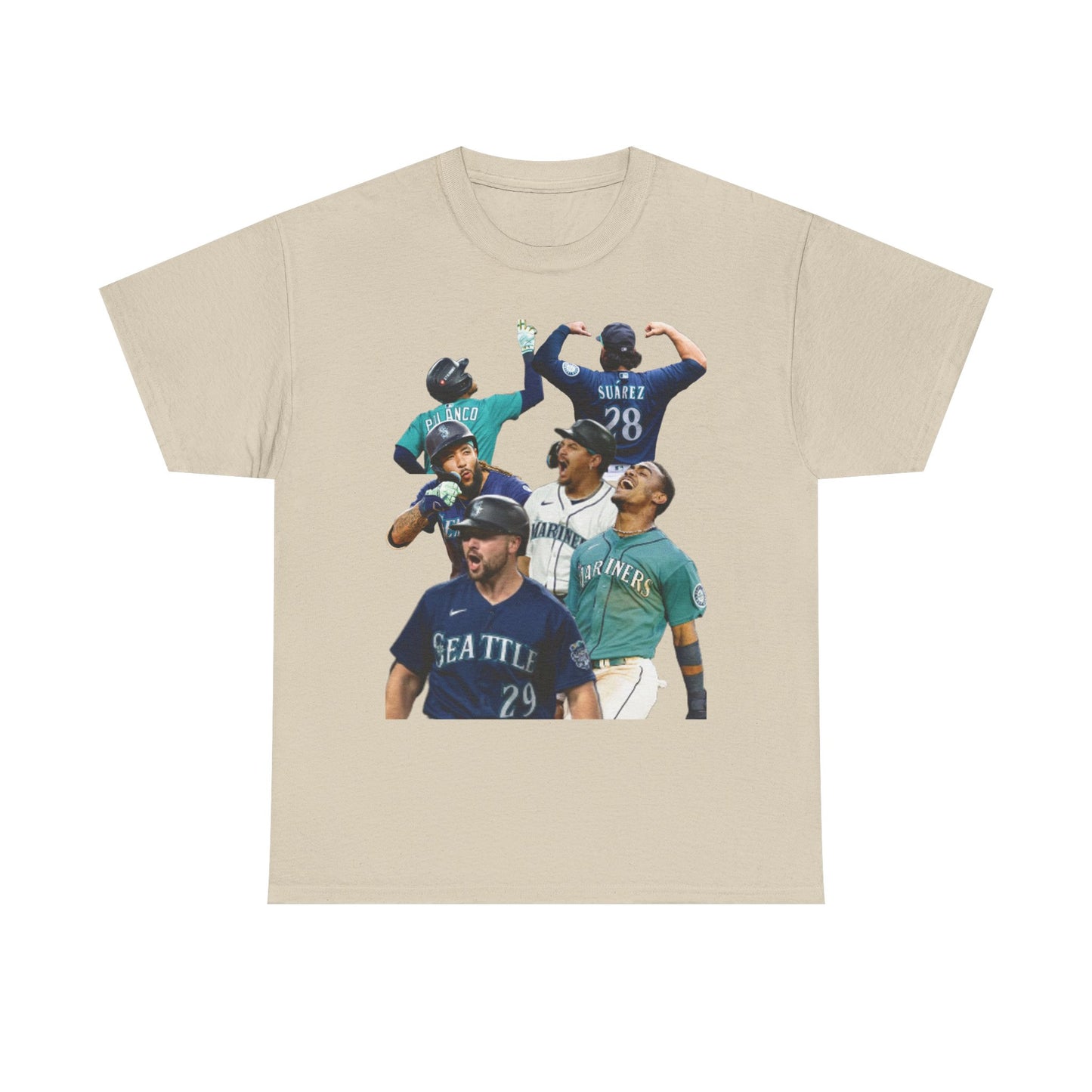 Seattle Mariners Unisex Heavy Cotton Tee, Sports Fan Apparel, Baseball Tee, Gift for Fans, Casual Wear, Team Merchandise