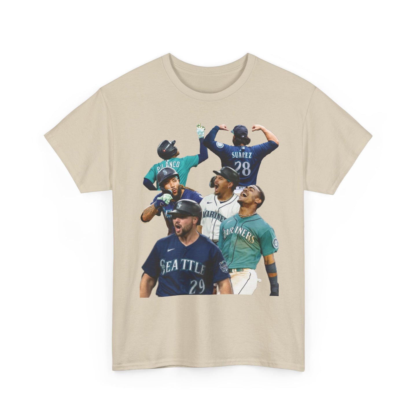 Seattle Mariners Unisex Heavy Cotton Tee, Sports Fan Apparel, Baseball Tee, Gift for Fans, Casual Wear, Team Merchandise