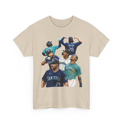 Seattle Mariners Unisex Heavy Cotton Tee, Sports Fan Apparel, Baseball Tee, Gift for Fans, Casual Wear, Team Merchandise