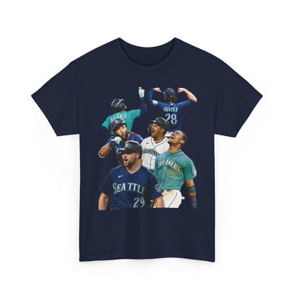 Seattle Mariners Unisex Heavy Cotton Tee, Sports Fan Apparel, Baseball Tee, Gift for Fans, Casual Wear, Team Merchandise